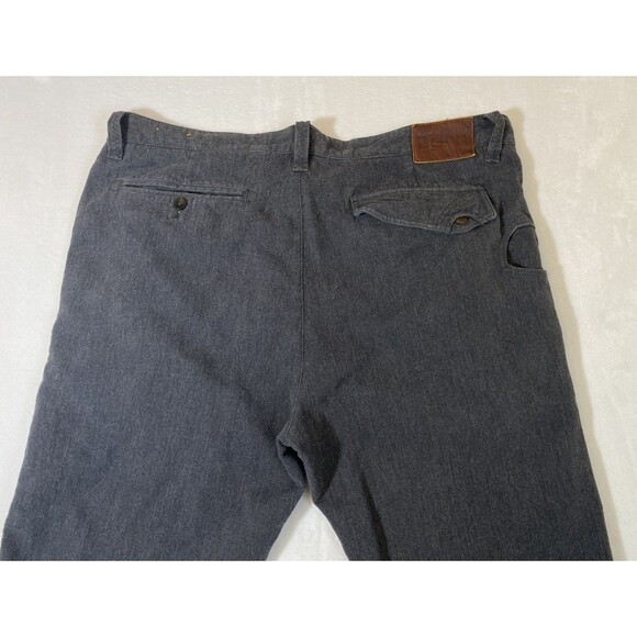 Mens 38x32 Relaxed Straight Leg Gray Cotton Pants BORN 38 - Picture 5 of 11